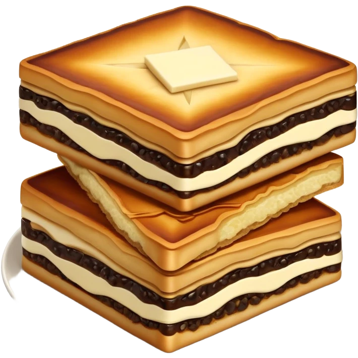 martabak manis-cinematic-realistic-martabak manis-dish-emoji,-depicted-as-a-single,-square-slice-of-sweet,-thick-martabak manis-with-a-rich,-indulgent-filling,-rendered-with-detailed-textures-and-vibrant,-appetizing-lighting emoji