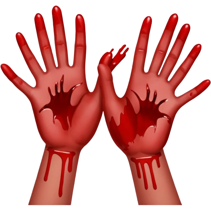 Bloody hands  emoji