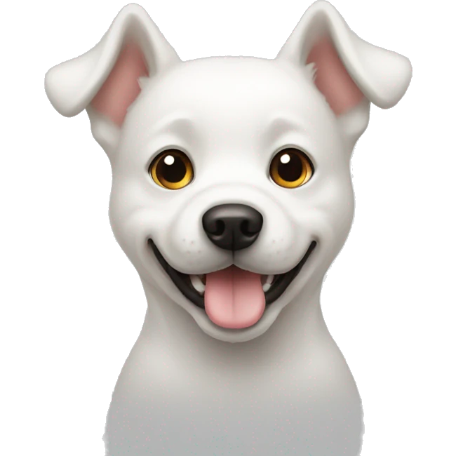 white cute dog emoji