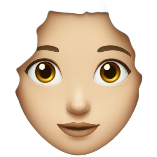White Personne withblack curly hair and small eyes  emoji