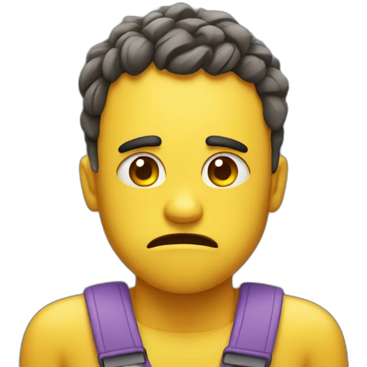 Emojy with upset face emoji