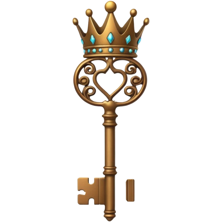 vintage key crown emoji