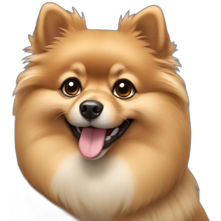 smiling black and tan pomeranian emoji