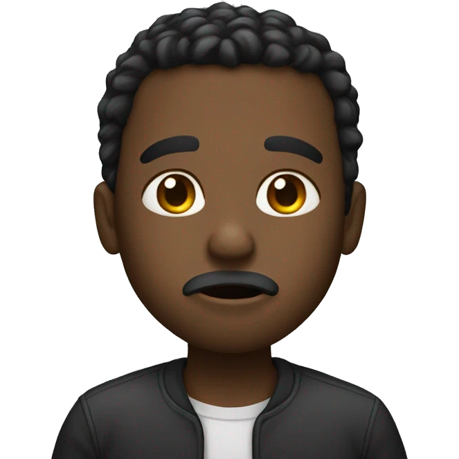 black guy asking for silence emoji
