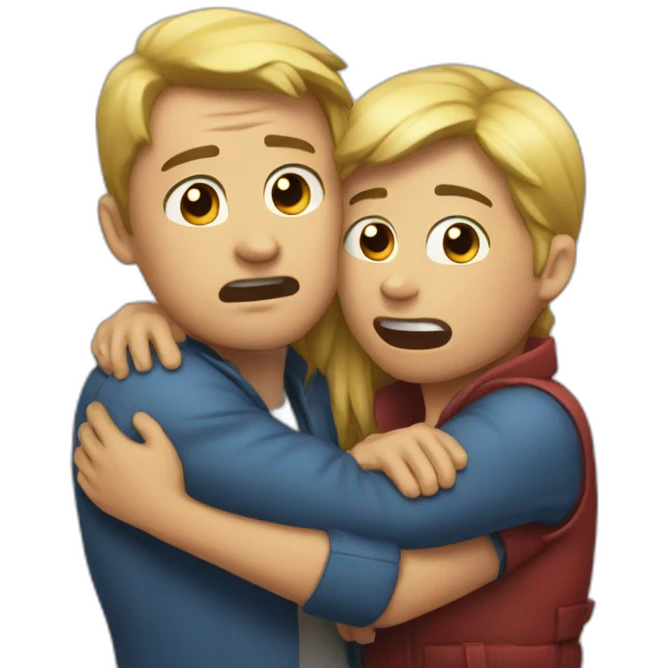 Urgent and Agressive hug emoji