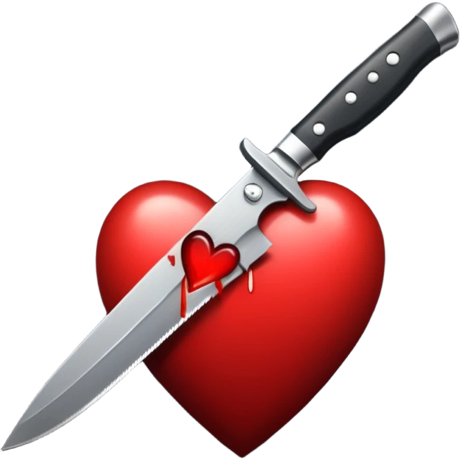 🔪🖤make an emoji where the knife is stabbing the black heart emoji
