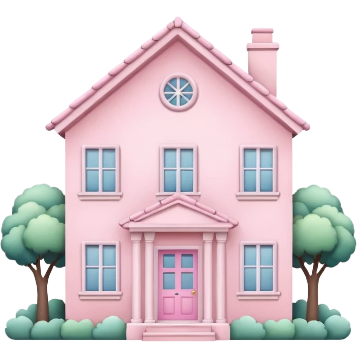 pink house emoji