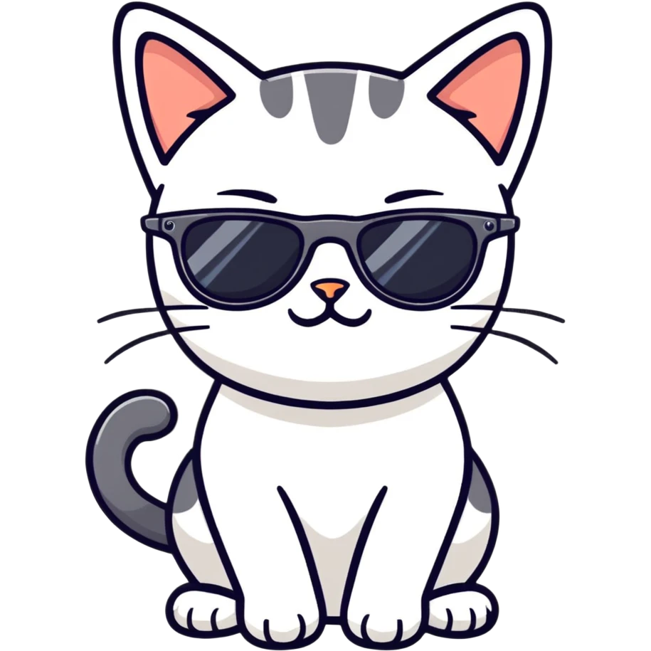 Cat with sunglasses emoji
