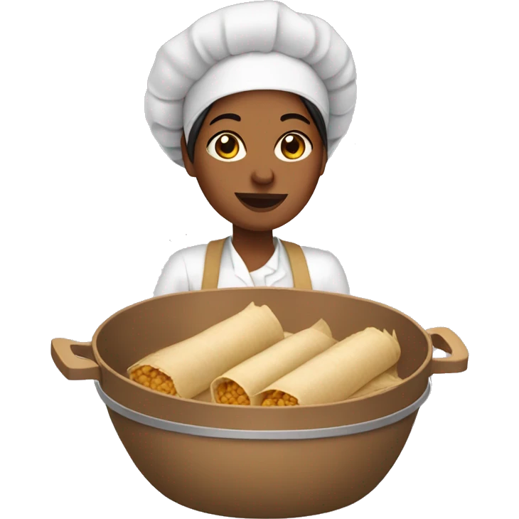 Vanessa making tamales emoji