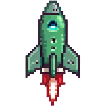Prominent green checkmark emoji (iOS style) with a tiny rocket ship flying diagonally in the bottom right corner emoji