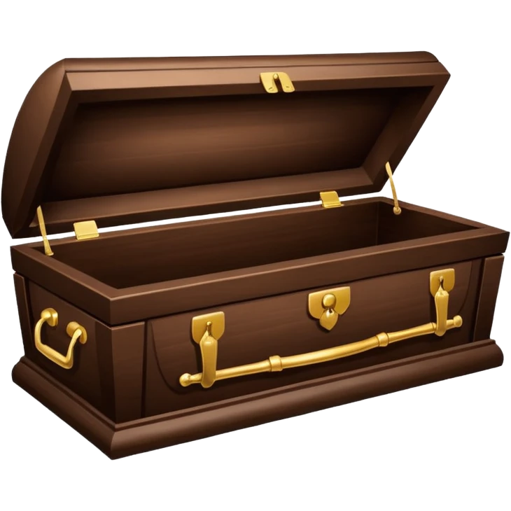 Casket with Handles and round top emoji