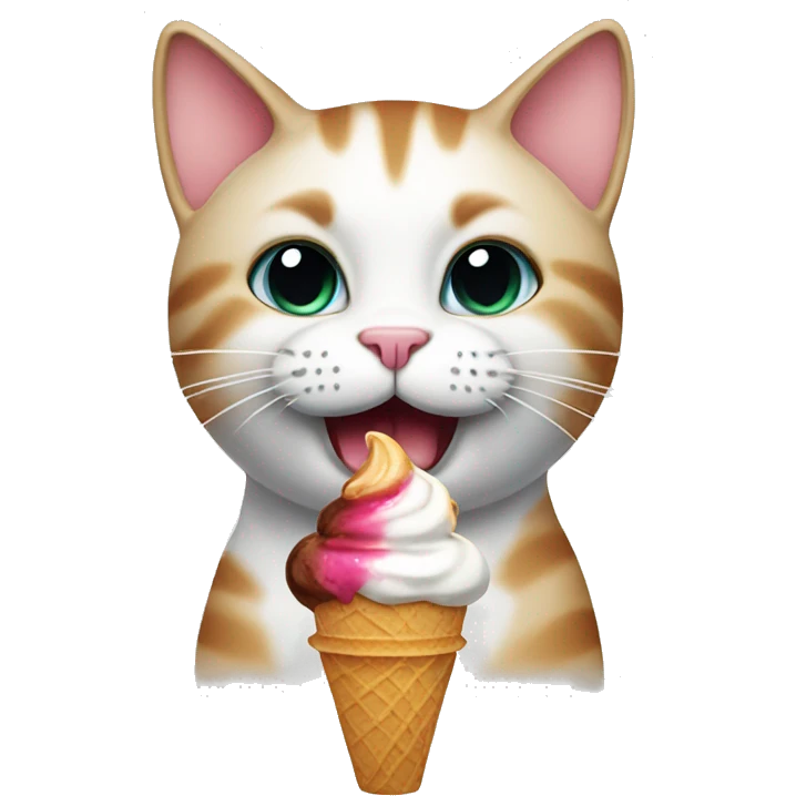 Cat with ice cream  emoji