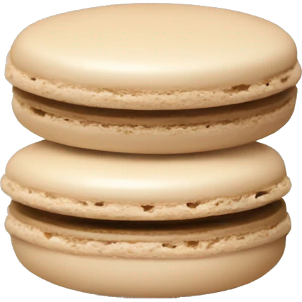 Beige macaron emoji
