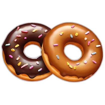 two doughnut emoji