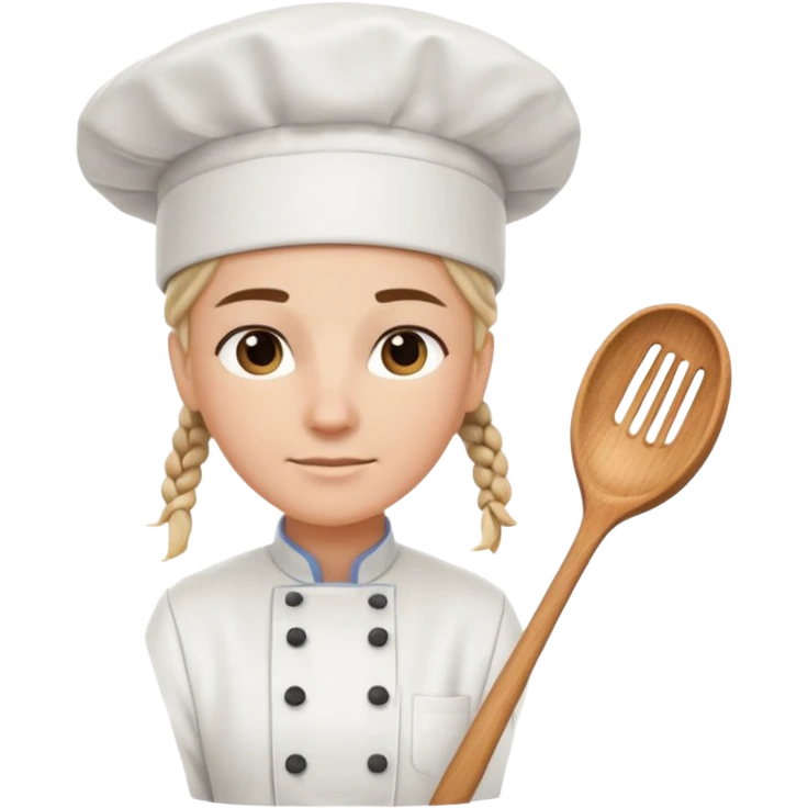 braided haired cook emoji
