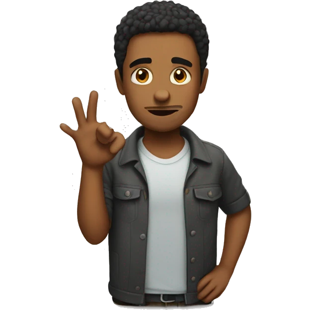 Guy saying no emoji