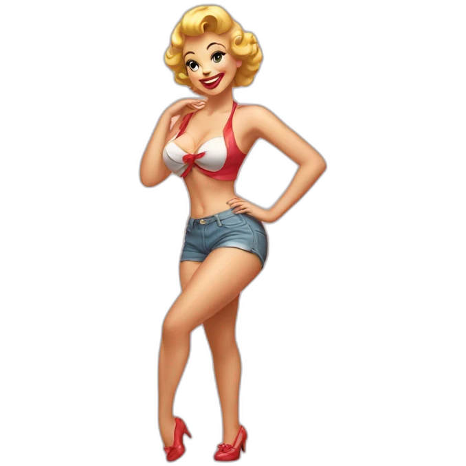 Pin-up over emoji