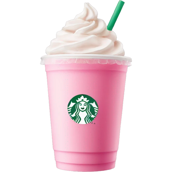 Aesthetic pink Starbucks drink pink drink emoji