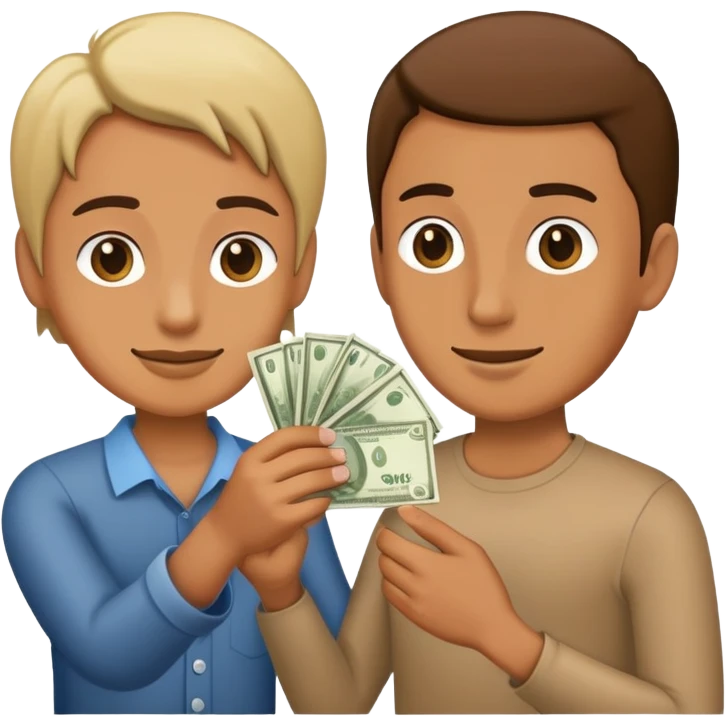person giving money to another person emoji