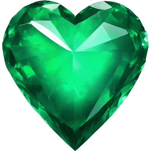 deep-green crystal heart emoji