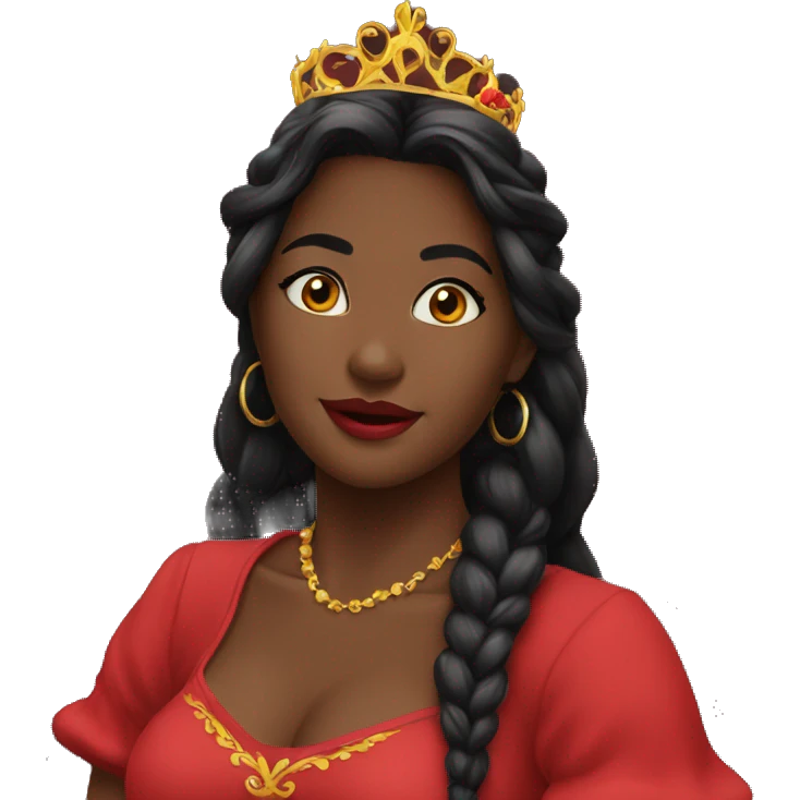 Princess black t-shirt red emoji