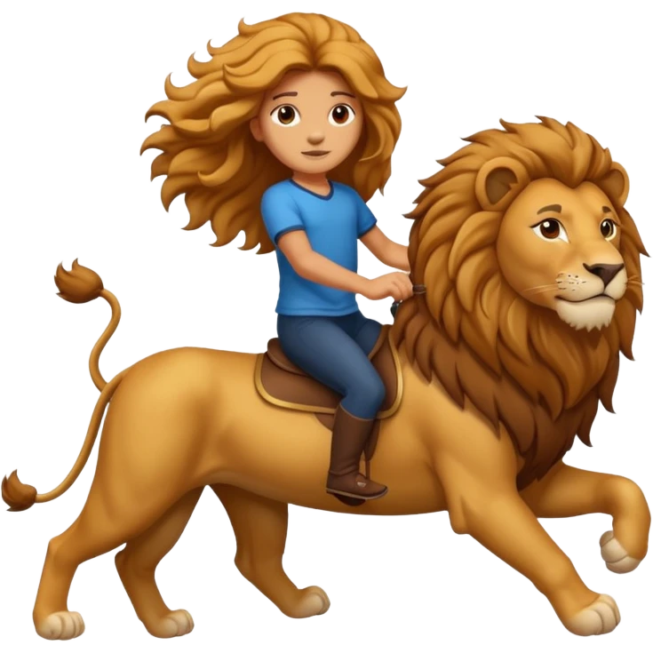 Someone riding a big cat emoji