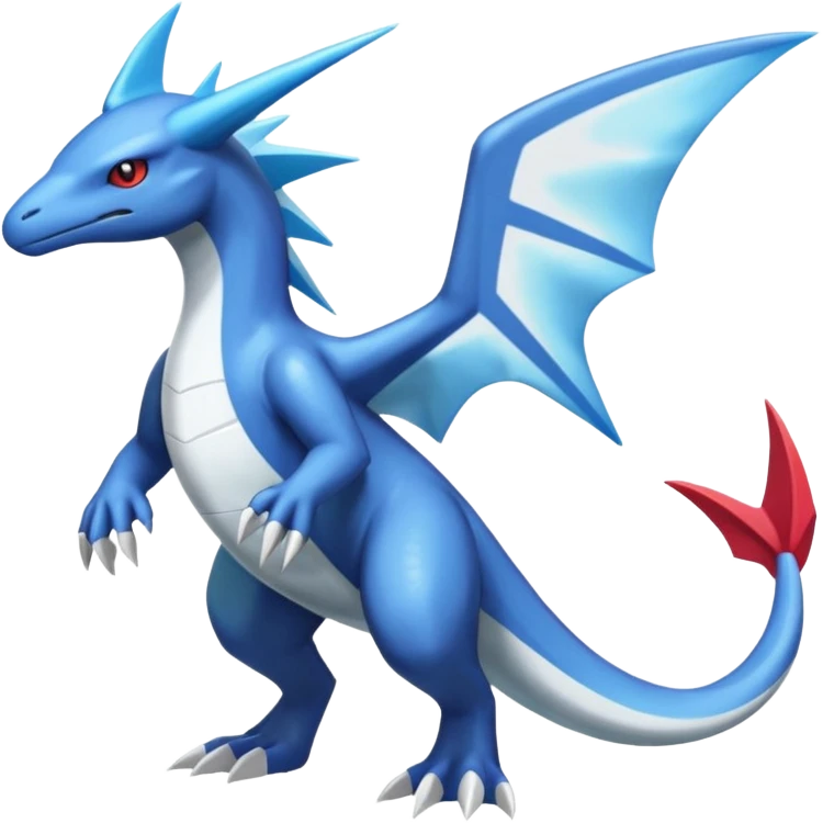 Latios-Latias-Salamence-Salandit-Zekrom-Dialga-Amaura-Palkia-fusion-Fakémon-Pokémon-creature (Full body) emoji