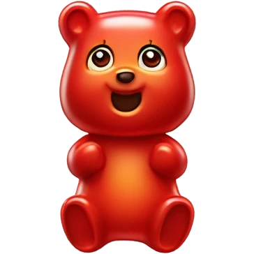 Red gummy bear  emoji