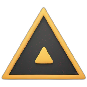 Triangle with hand emoji
