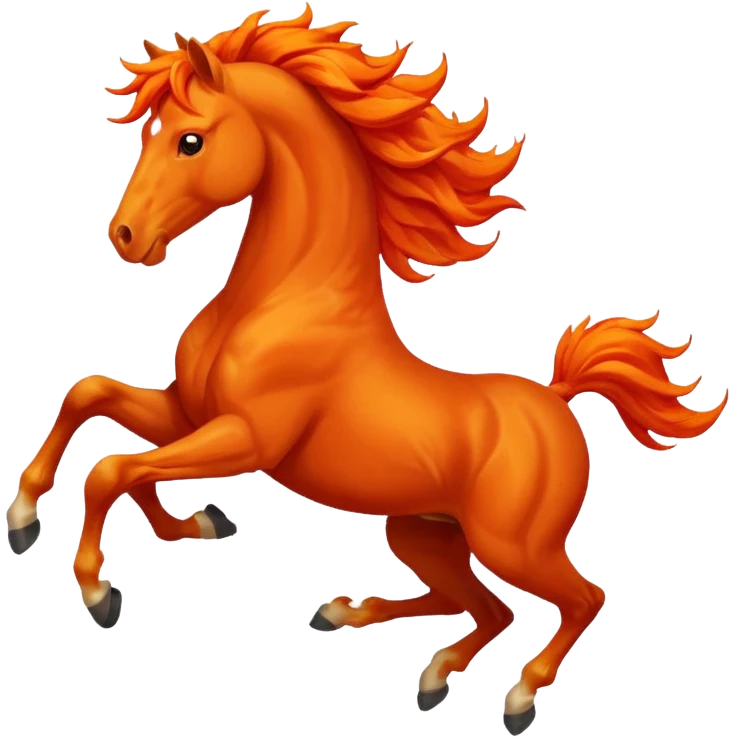 red fire horse emoji