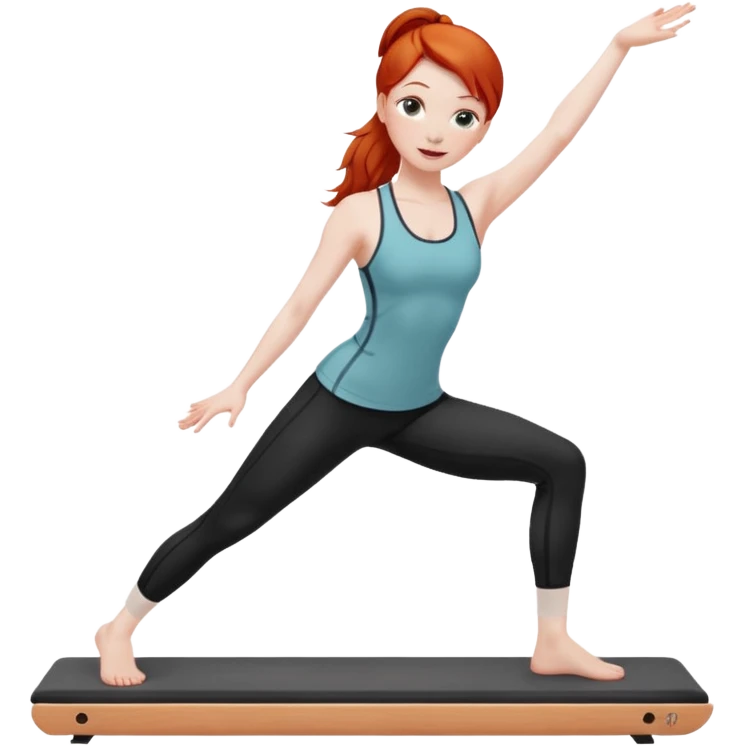 pilates girl whit redhead  emoji
