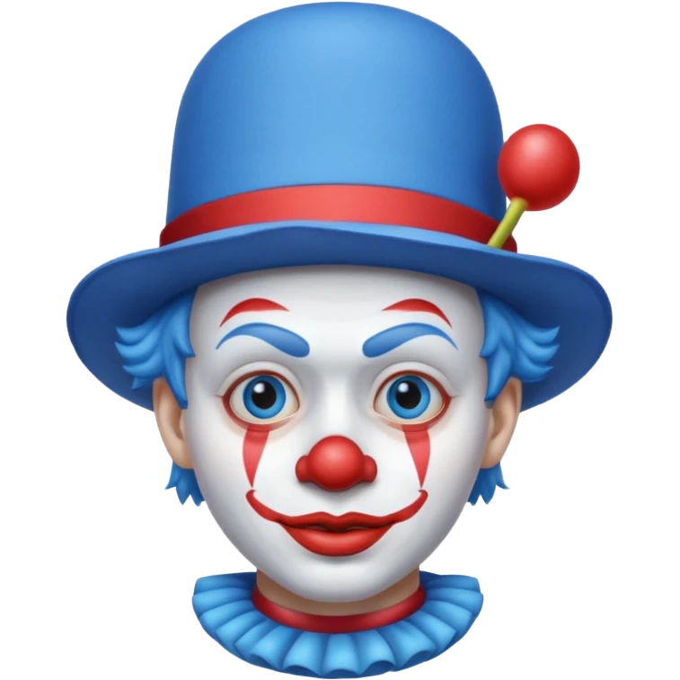 blue clown with blue hat emoji