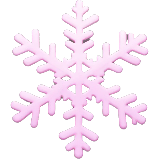 pastel pink snowflake  emoji