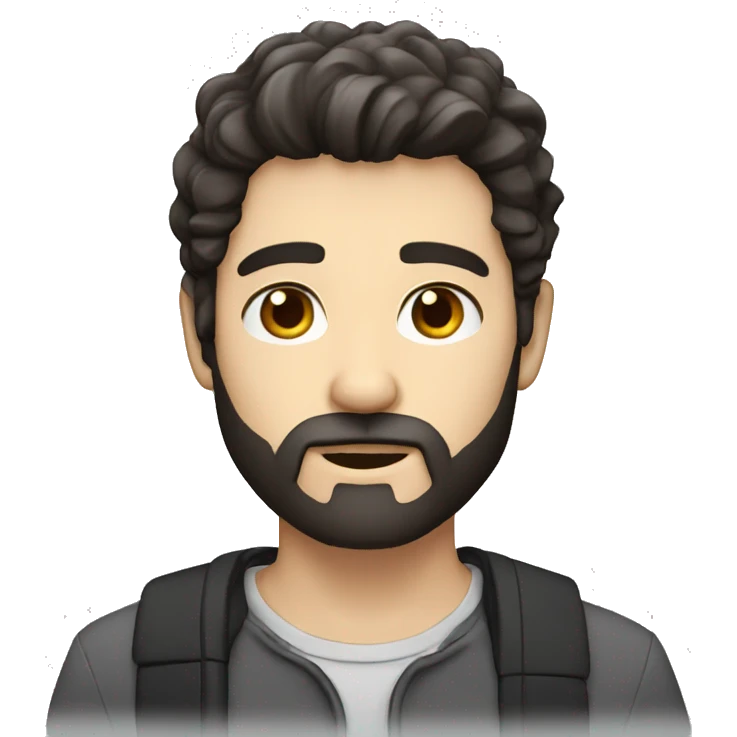 dark hair with beard, white skin 30 yeard old boy emoji