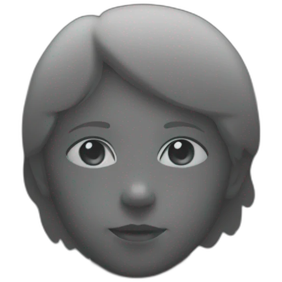 child silhouette, from face, no colour emoji