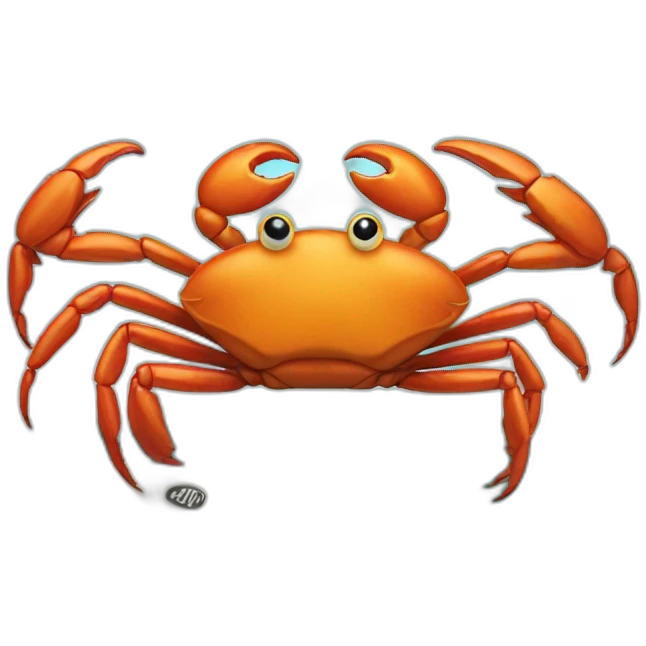 Crab on a surf emoji