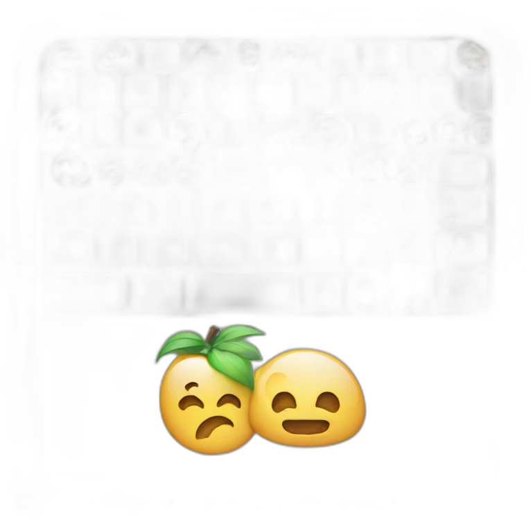 iPad screen on Magic Keyboard with metrics on the screen emoji