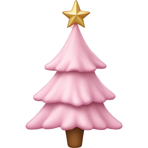 Pastel pink Christmas tree with star on top  emoji