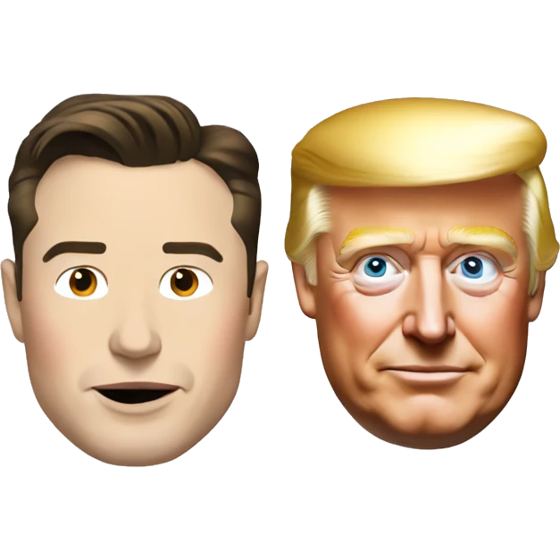 elon musk and Trump  emoji