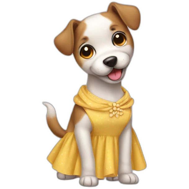 cute dog with dress emoji