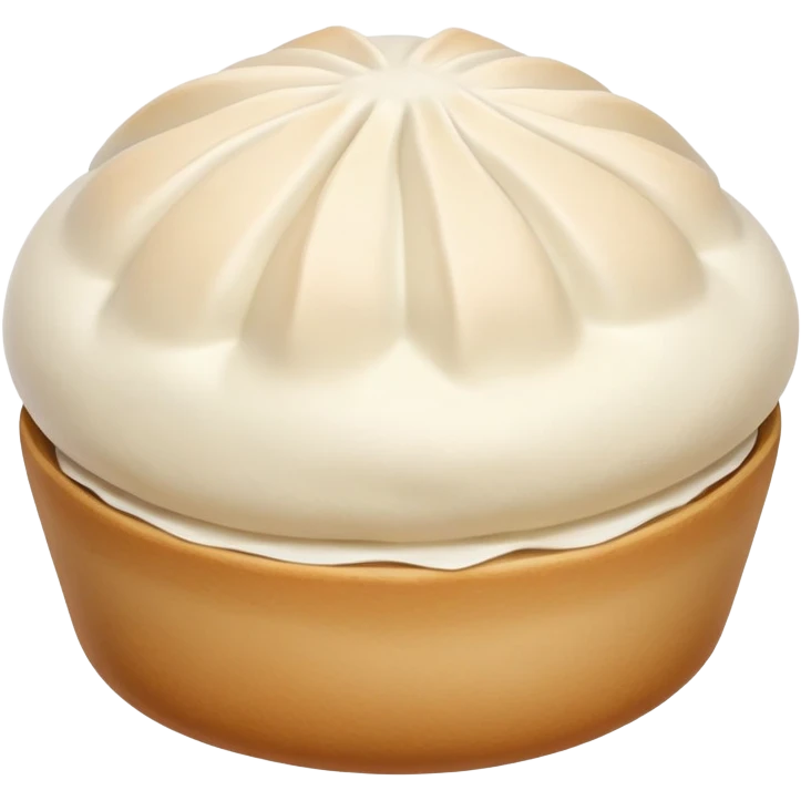 Soft colored baozi steamed bun street snack emoji
