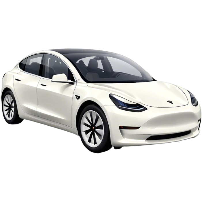 Tesla Model 3 - Tesla (Model Year: 2021) (Iconic colour: White) emoji