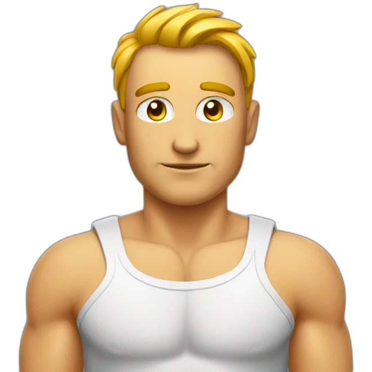 strong guy with linux write on  his chest emoji