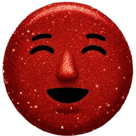 red glitter emoji