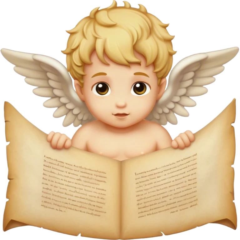 putto with a parchment emoji