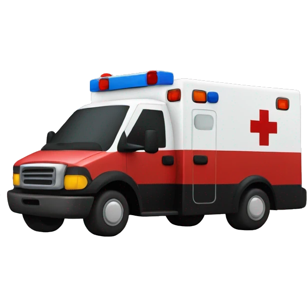 Black ambulance emoji
