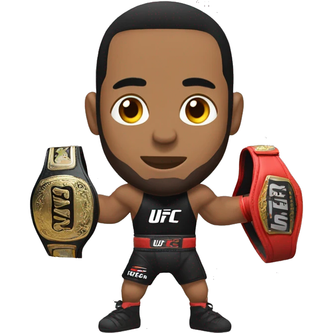 Topuria with UFC belt emoji