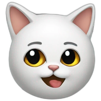 chat qui fait de l'ordinateur emoji