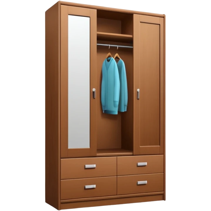 wardrobe modern closed mirror door emoji