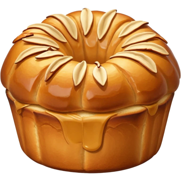 Alsacian kougelhopf with almonds on the top. The base is a bit larger than the top part emoji